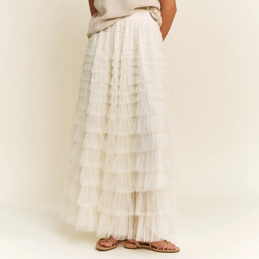 the camilla skirt in cream