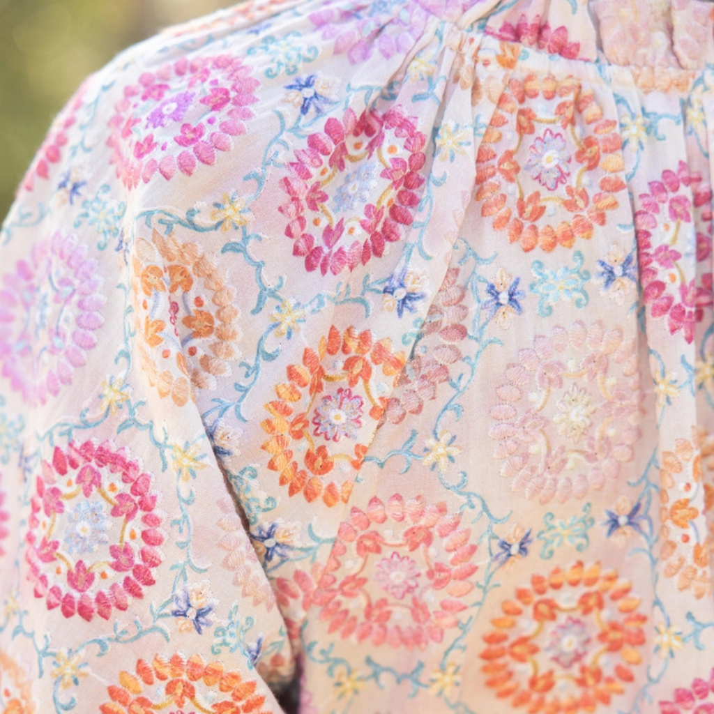 the lila embroidered blouse