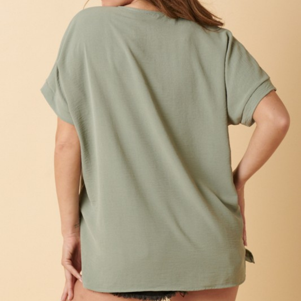 the gwen basic top in sage
