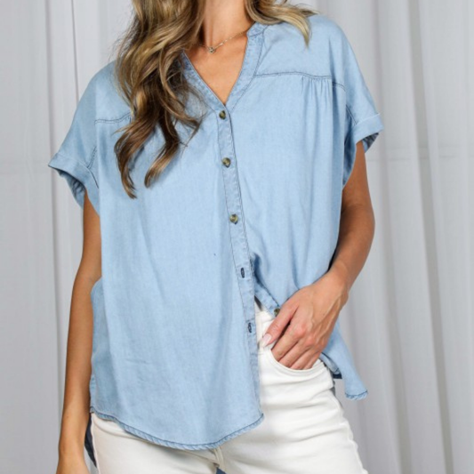 the andrea tencel blouse