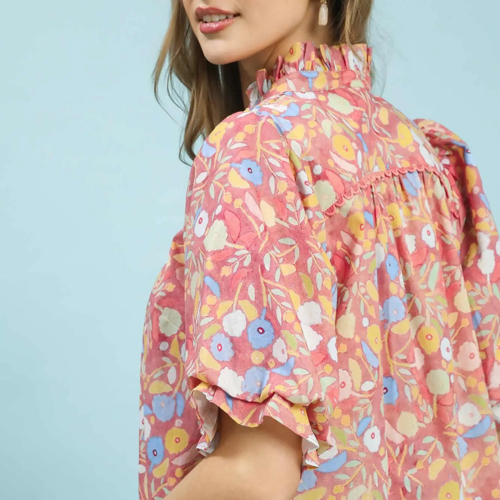the leigh ann blouse in pink
