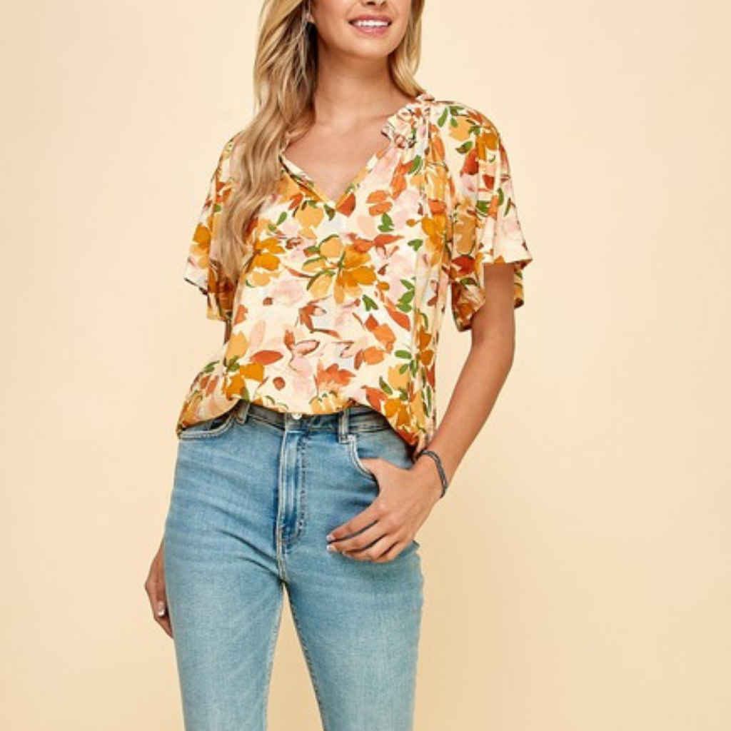 the autumn floral top