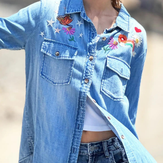 the allie embroidered shirt