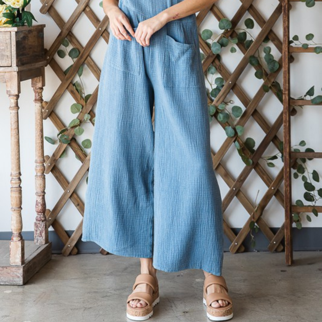 the calista overalls in blue