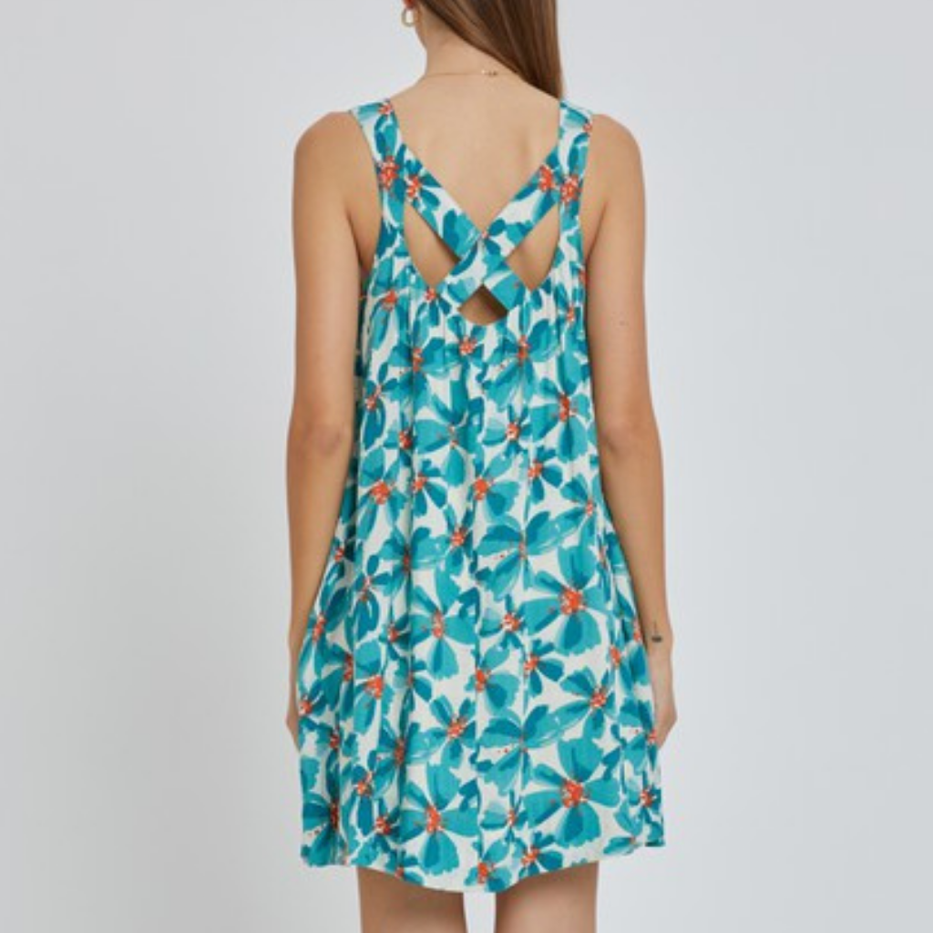 the blakely dress in teal