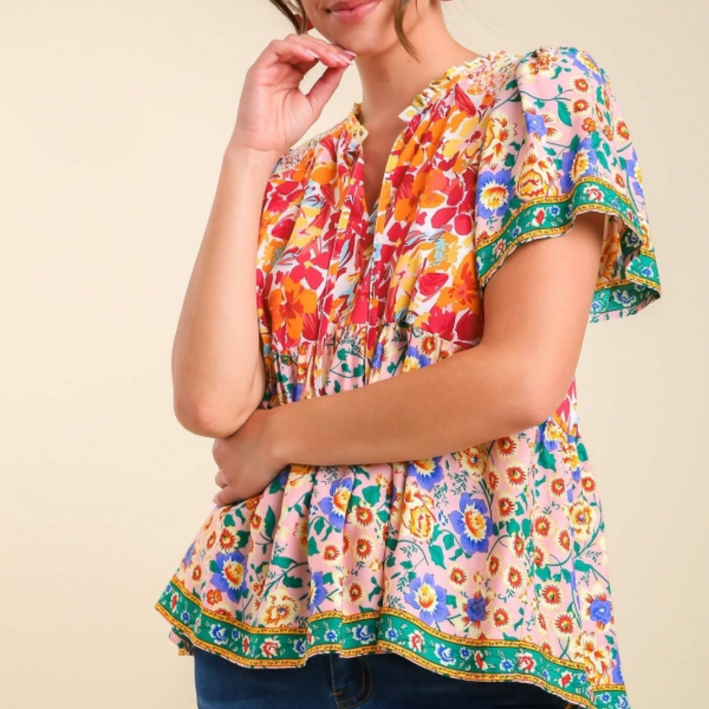 the joni patchwork blouse