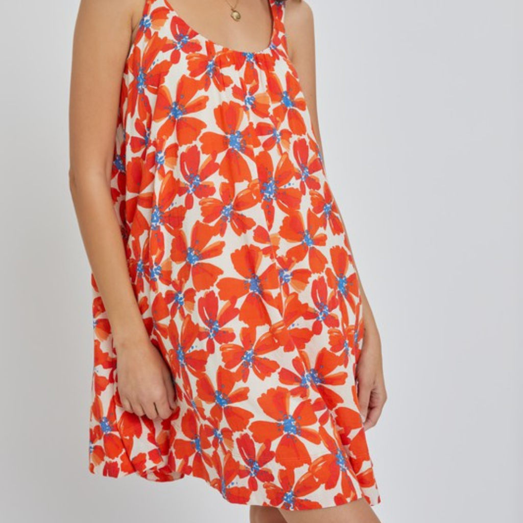 the blakely dress in coral