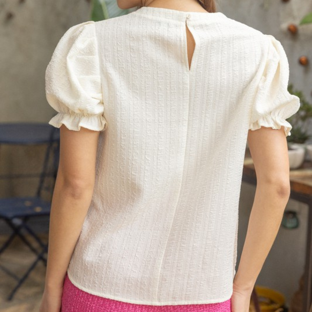 the gia blouse in ivory