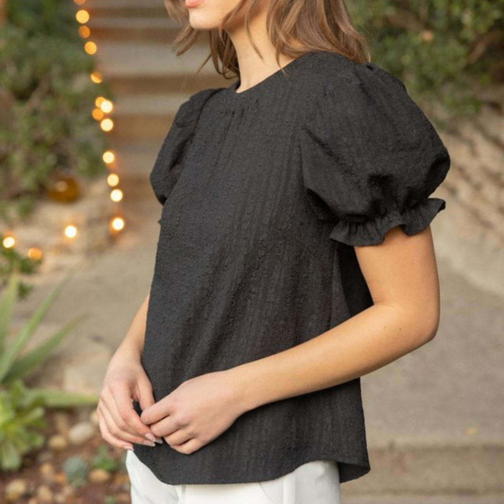 the gia blouse in black