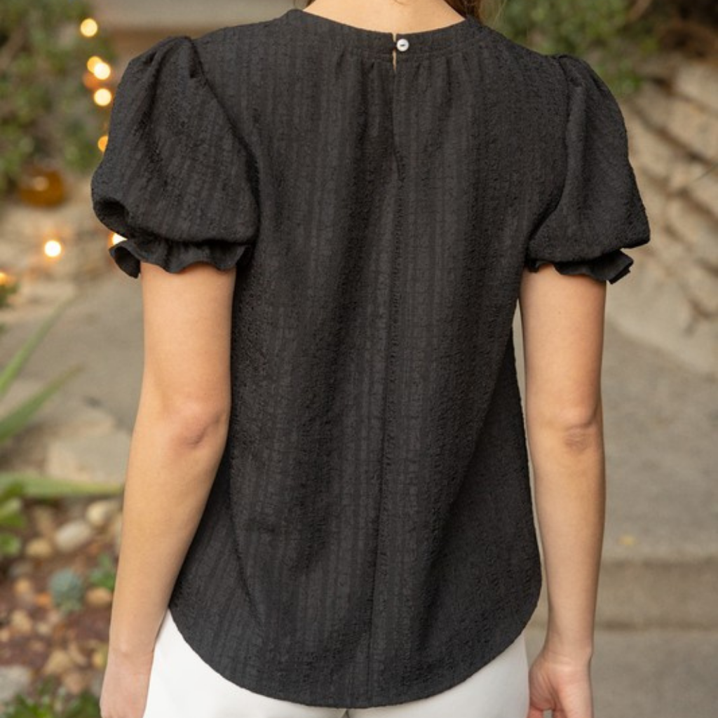 the gia blouse in black