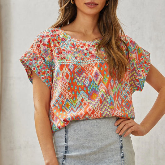 the elsie embroidered top