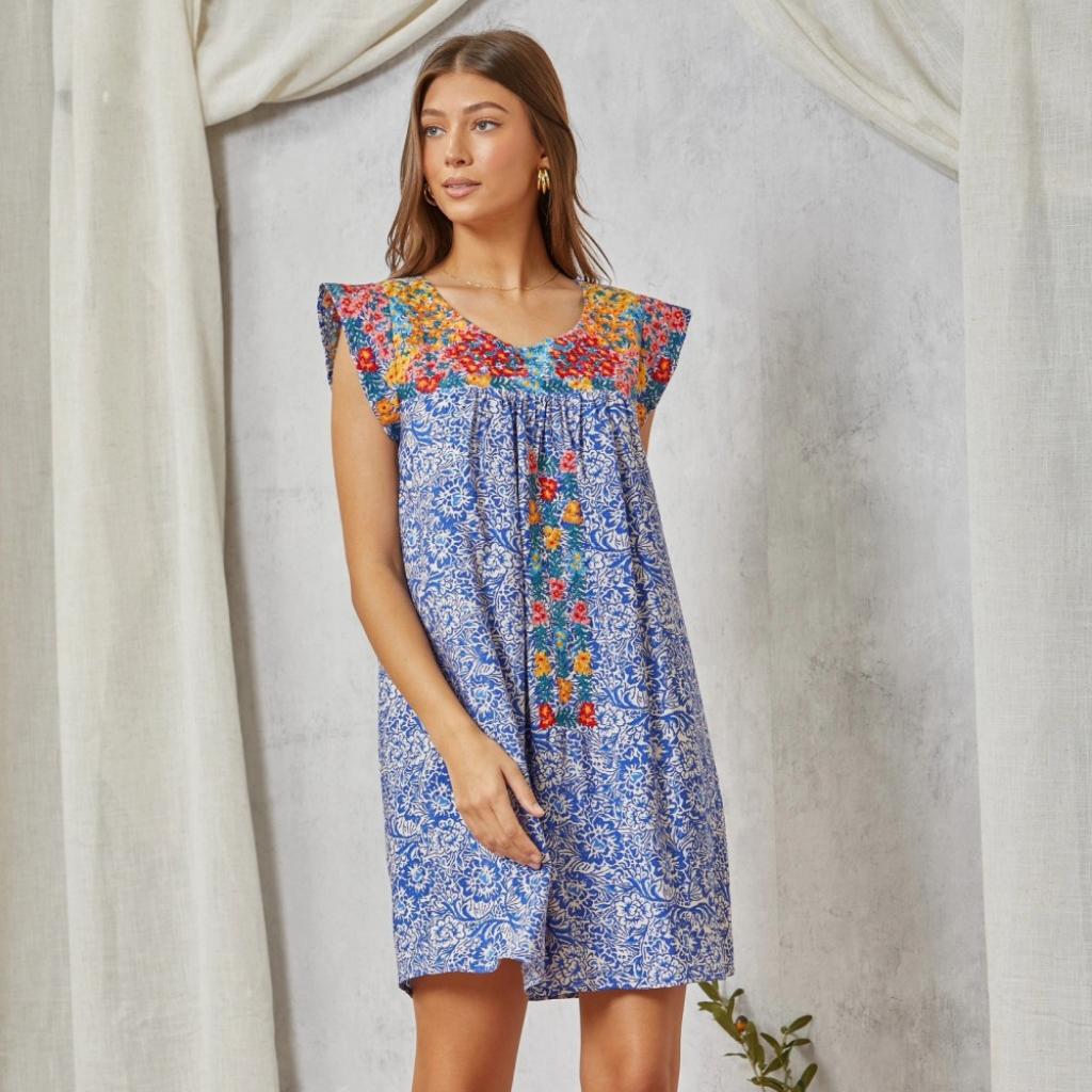 the samantha embroidered dress