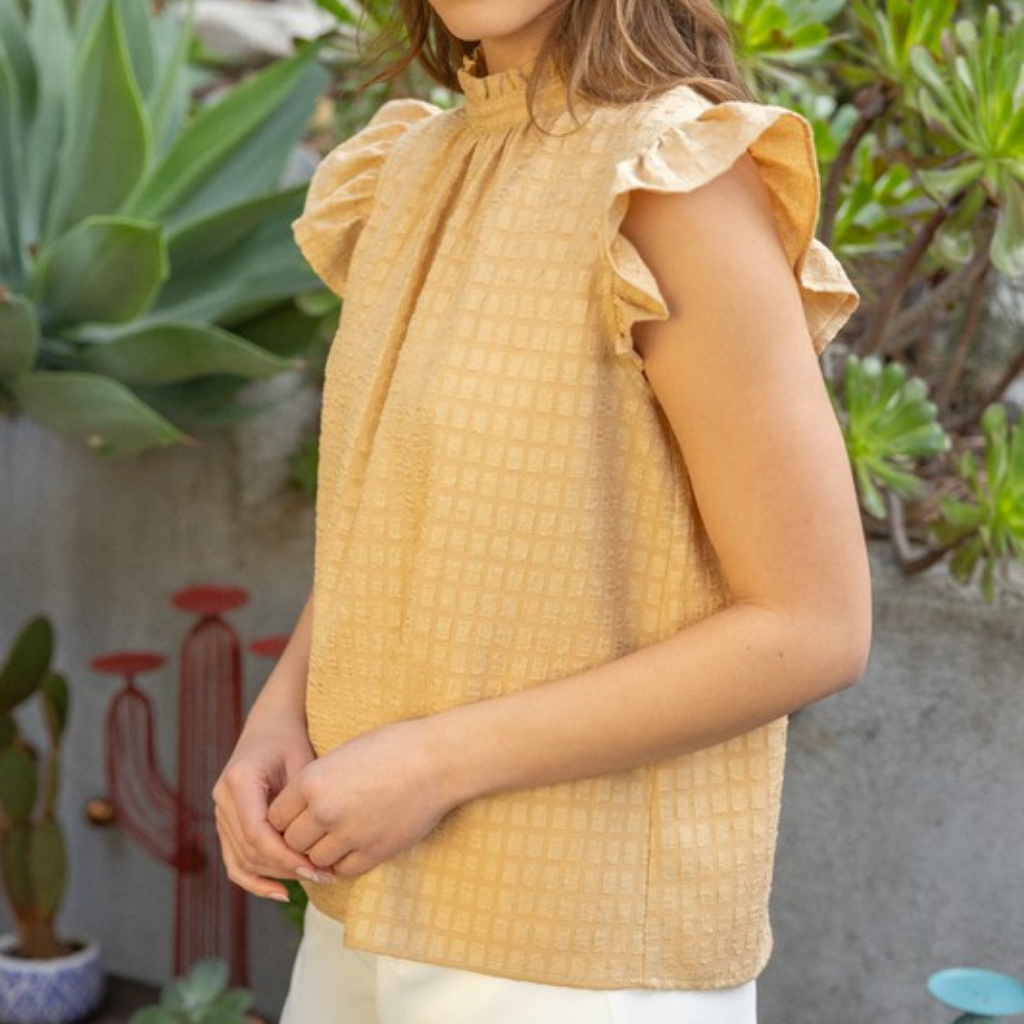 the annie blouse in mustard