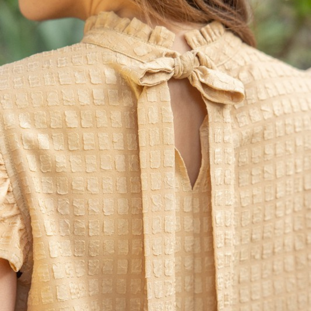 the annie blouse in mustard
