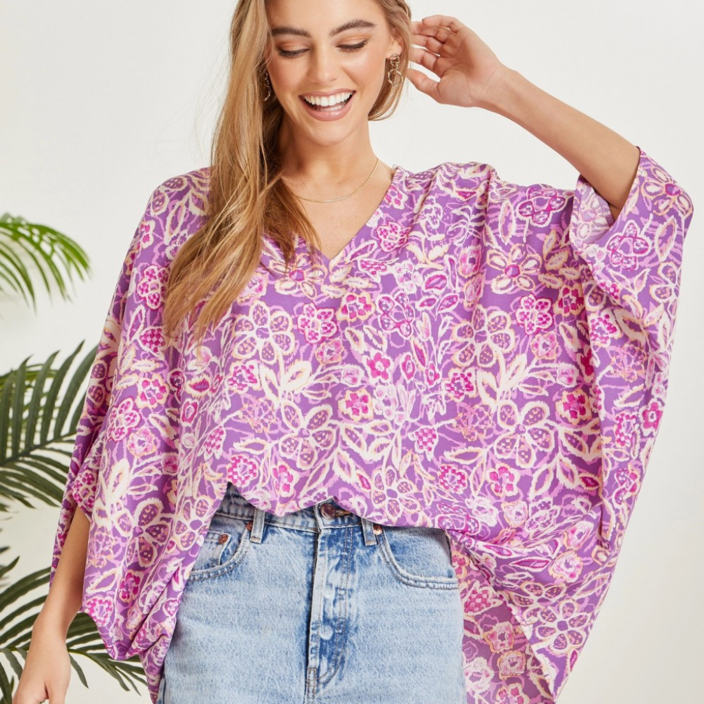 the violet floral tunic