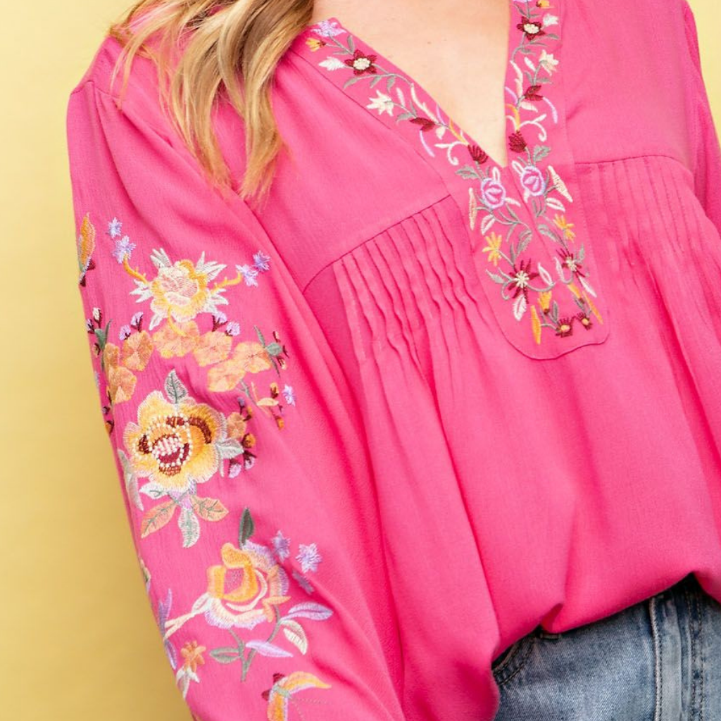 the celeste embroidered blouse