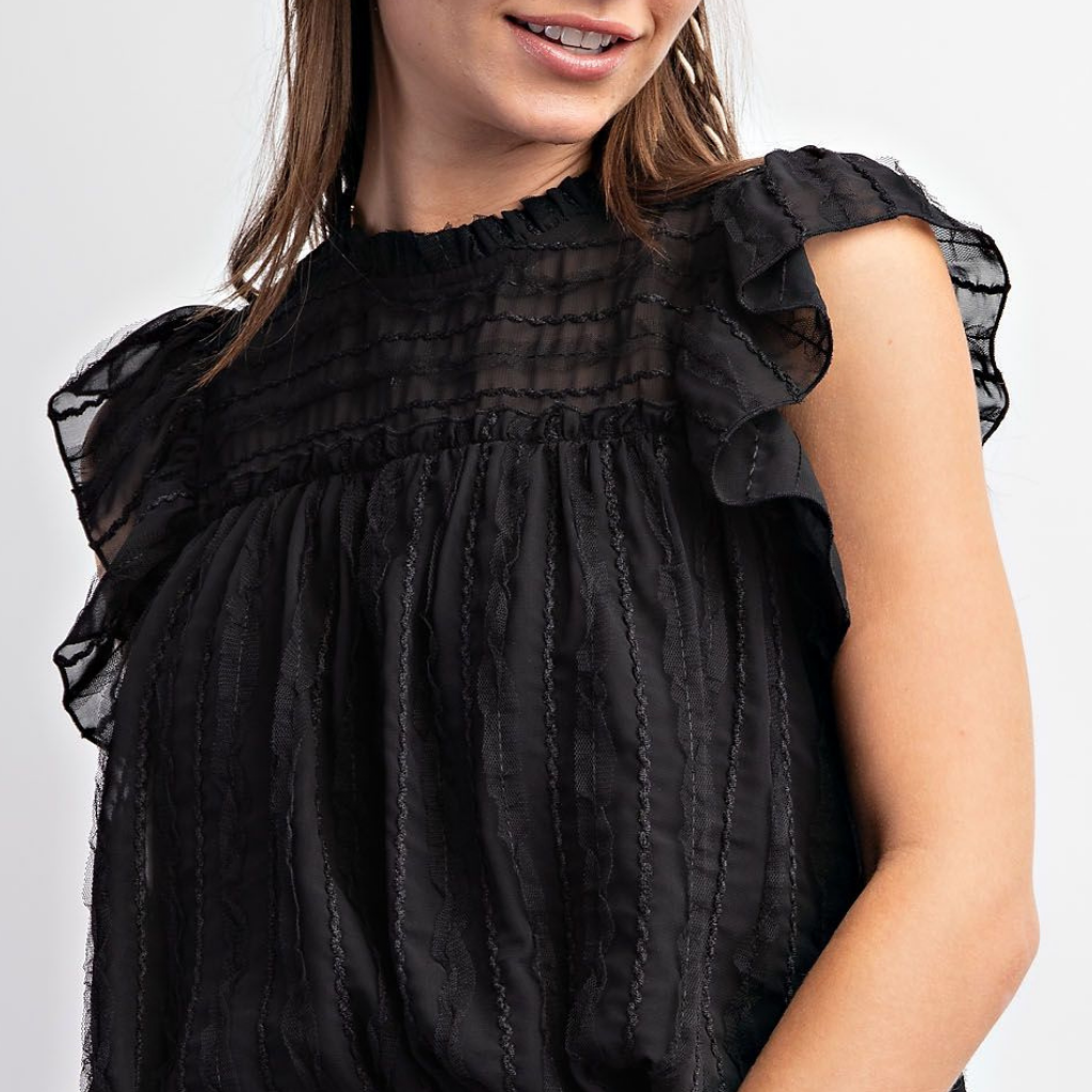 the lucy blouse in black