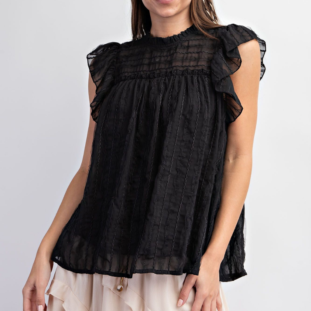 the lucy blouse in black