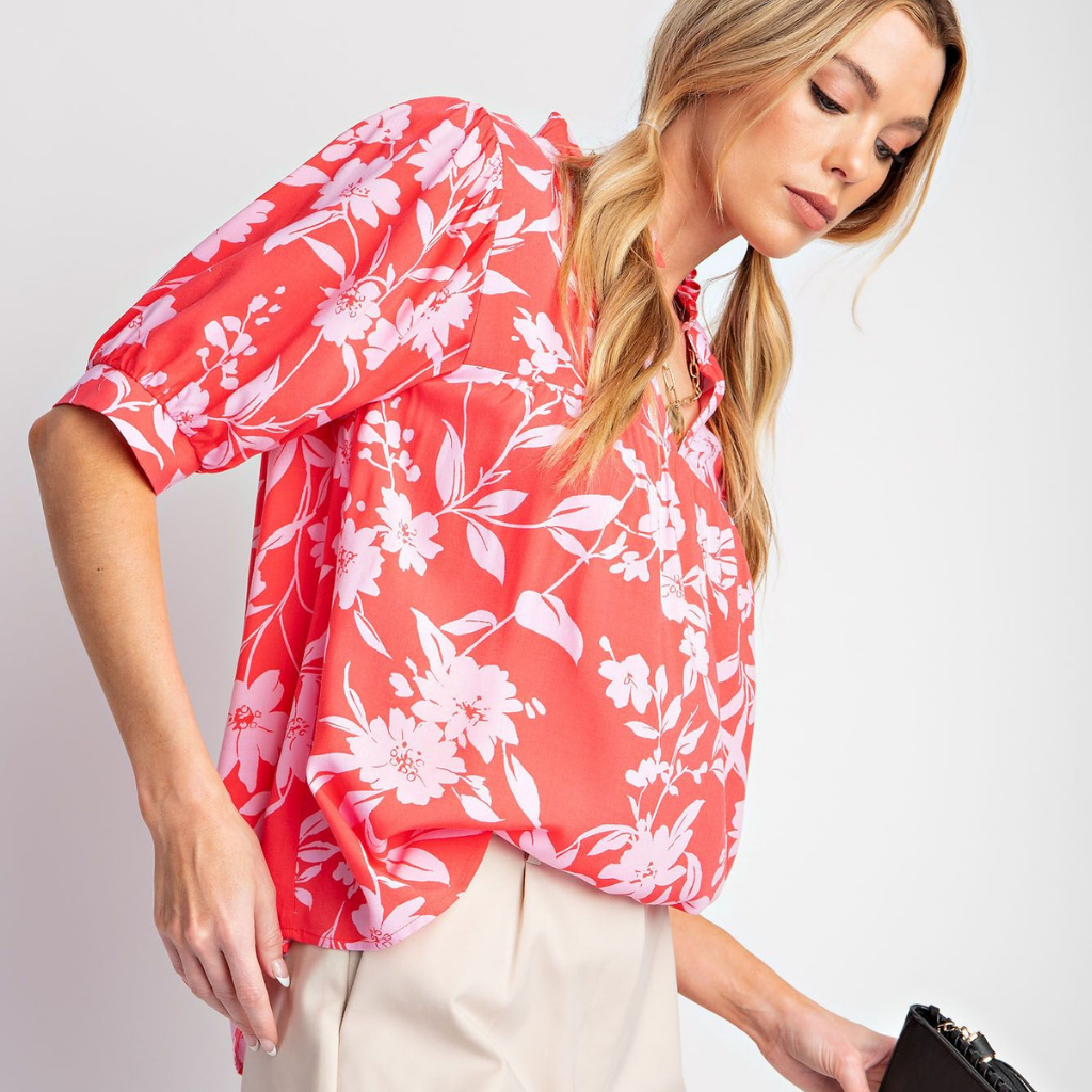 the riley floral blouse