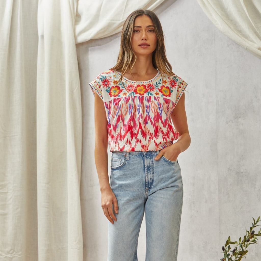 the margo embroidered top