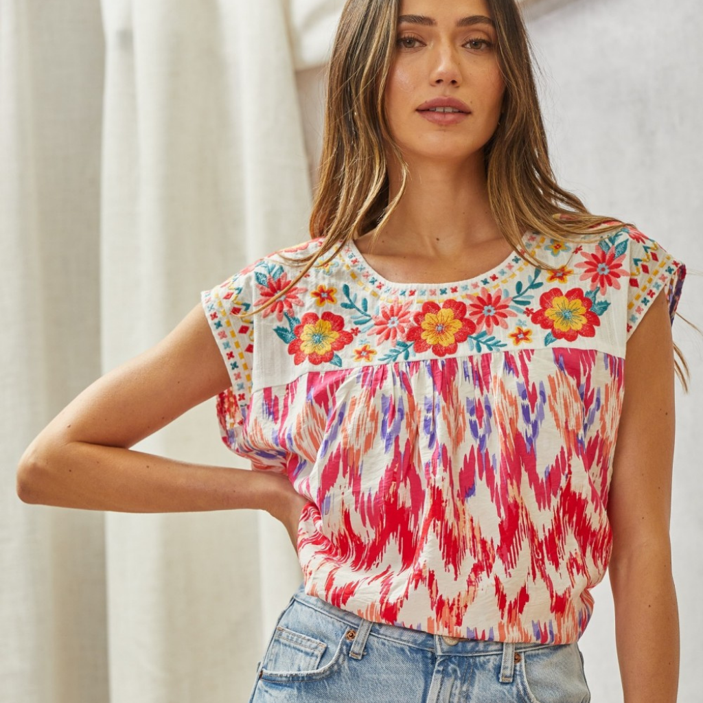 the margo embroidered top