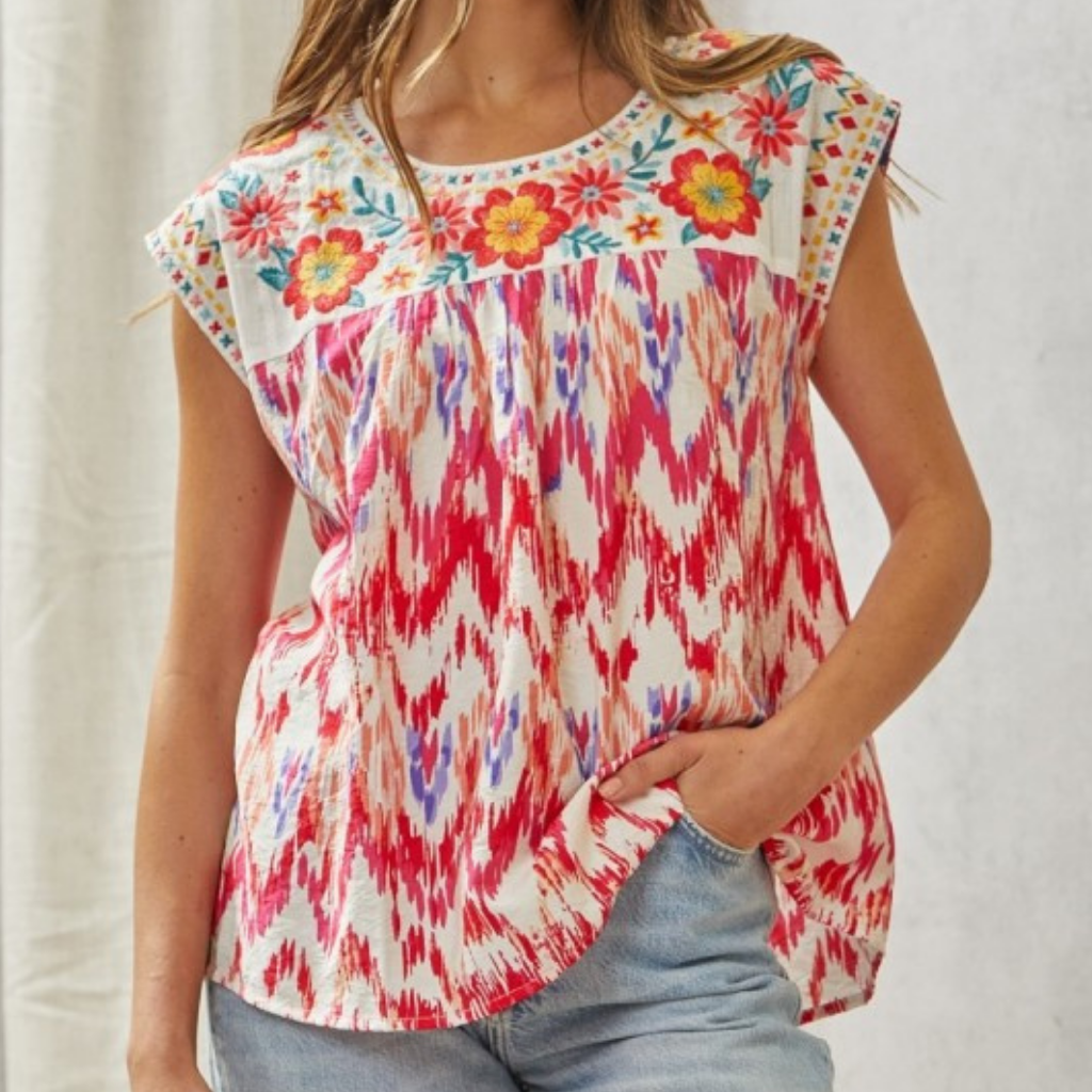 the margo embroidered top