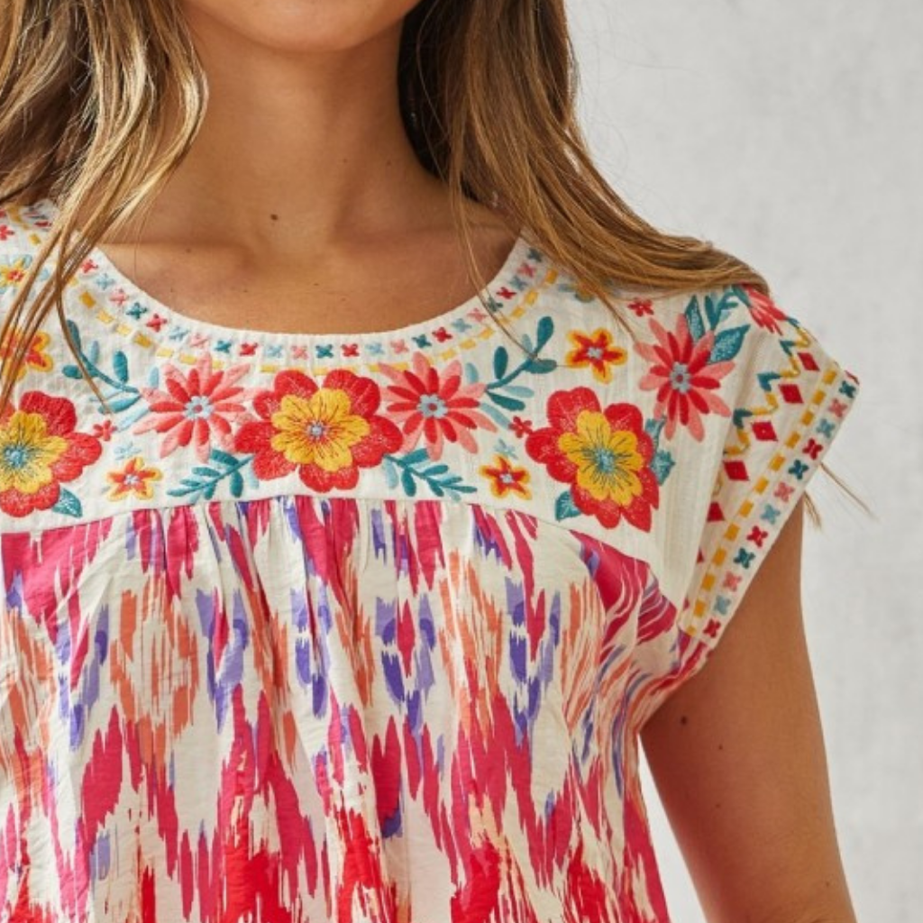 the margo embroidered top