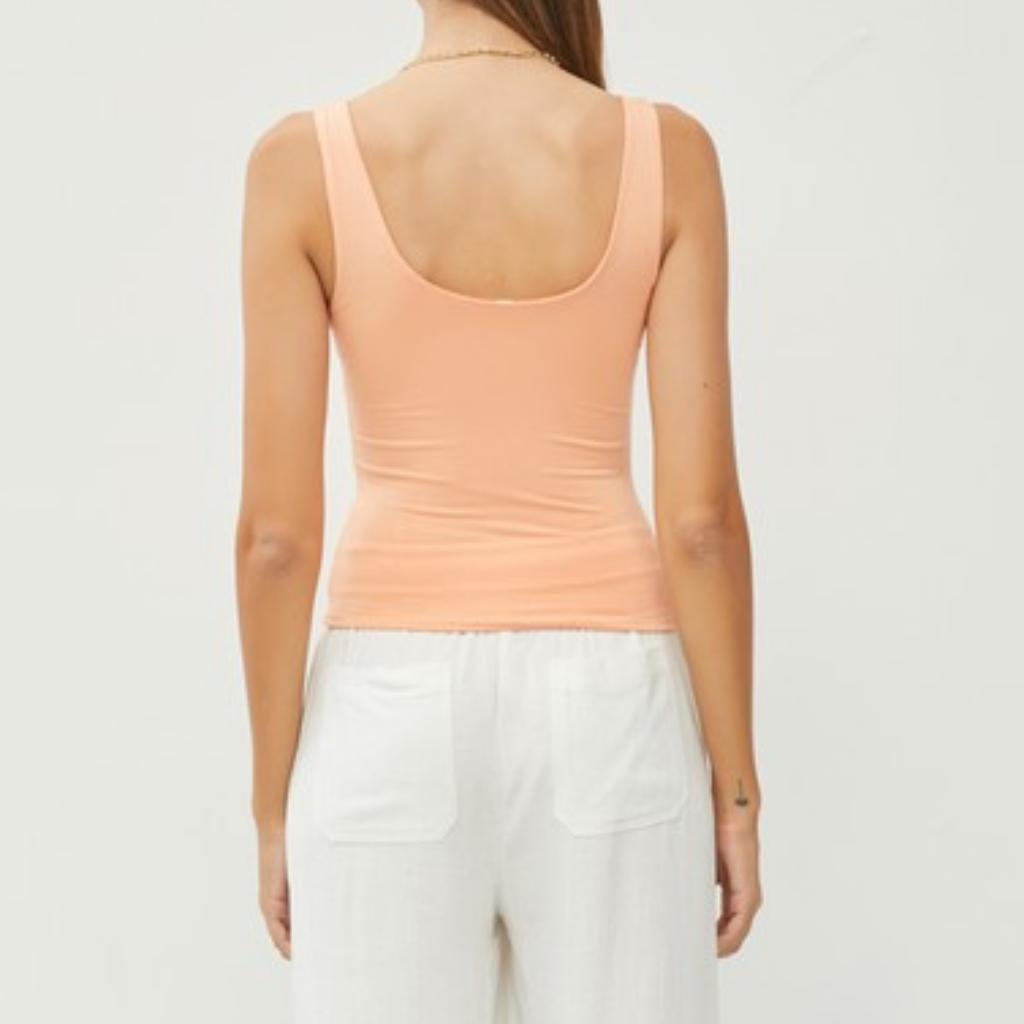 the sawyer tank in apricot
