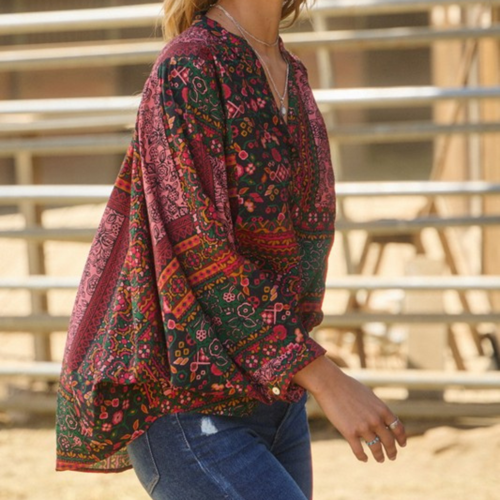 the millie printed blouse