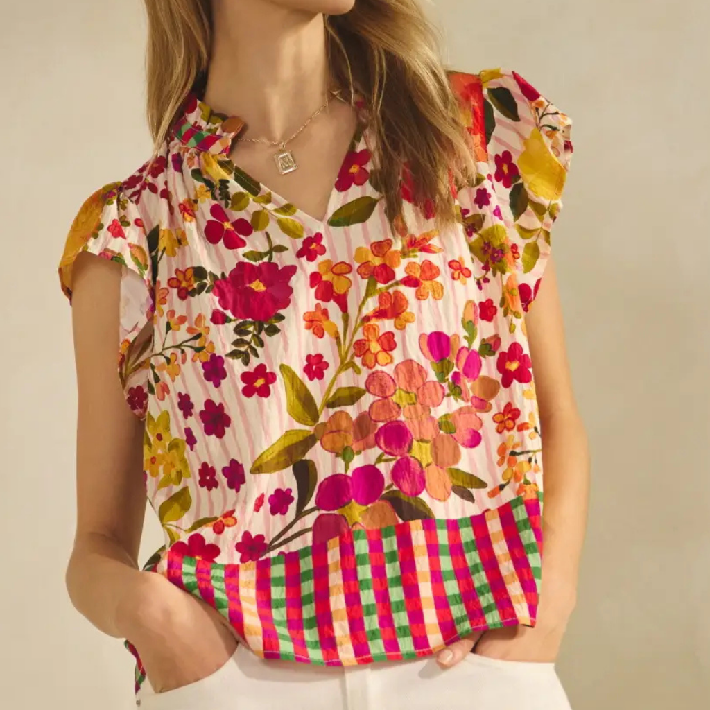 the cora top in red