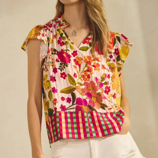 the cora top in red