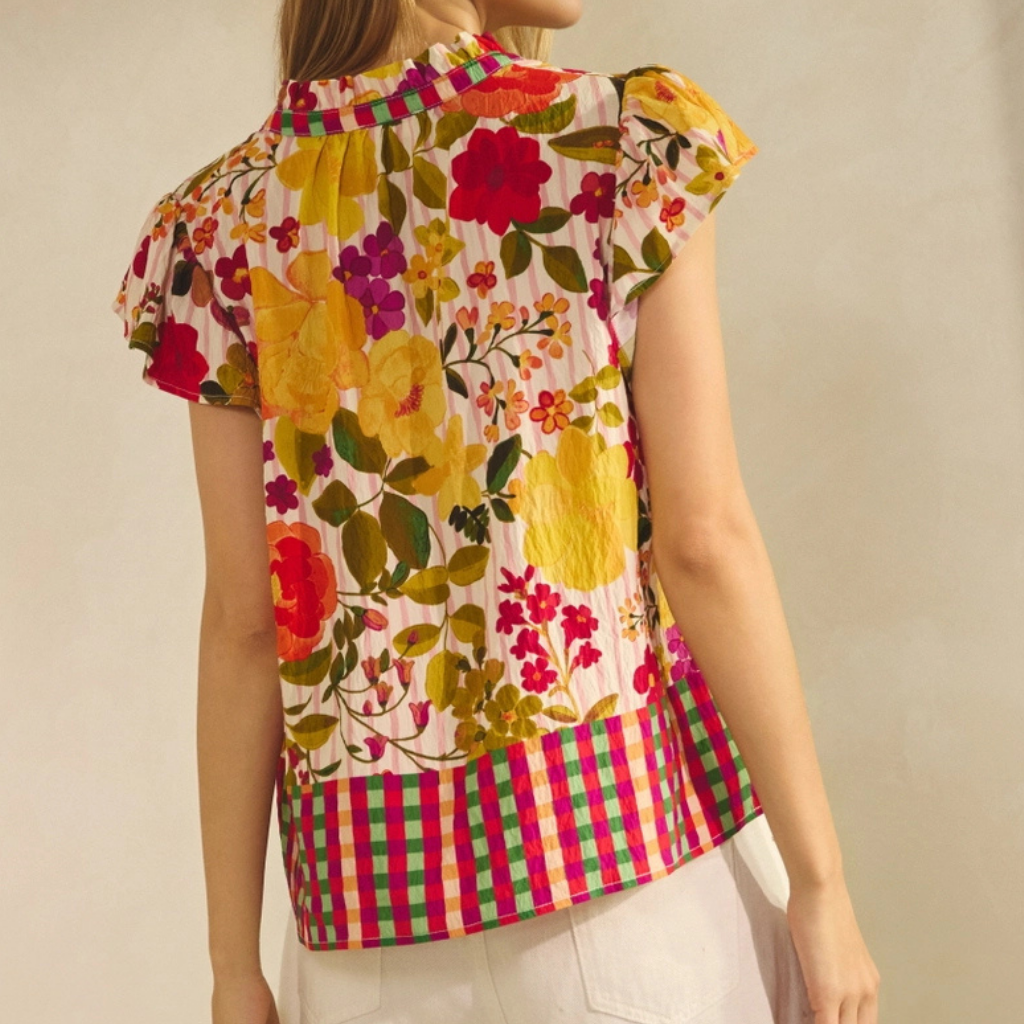 the cora top in red
