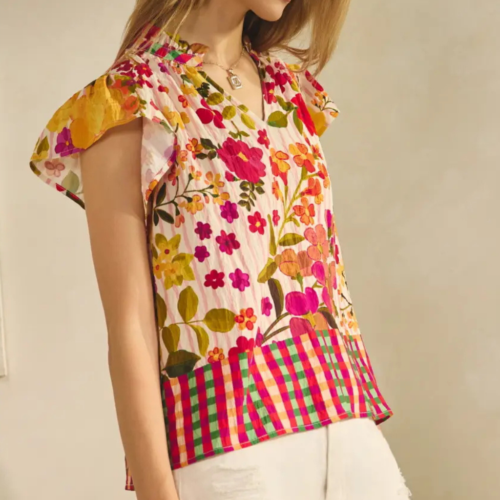 the cora top in red