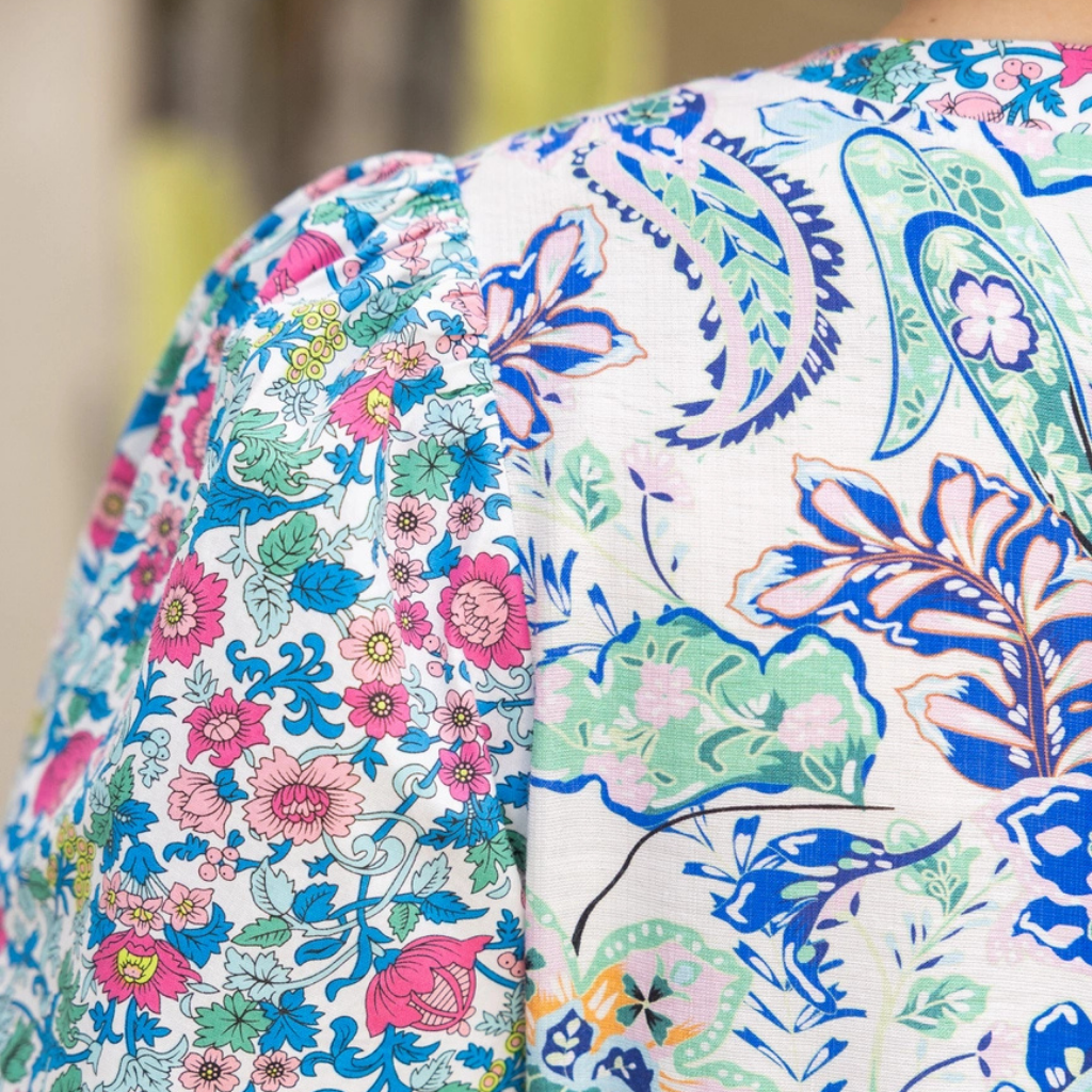 the sara floral tiered dress