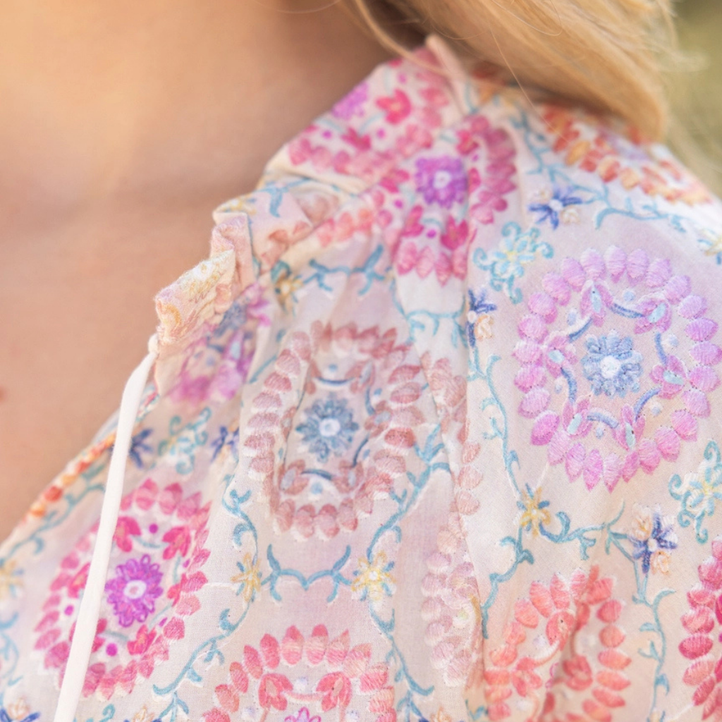 the lila embroidered blouse