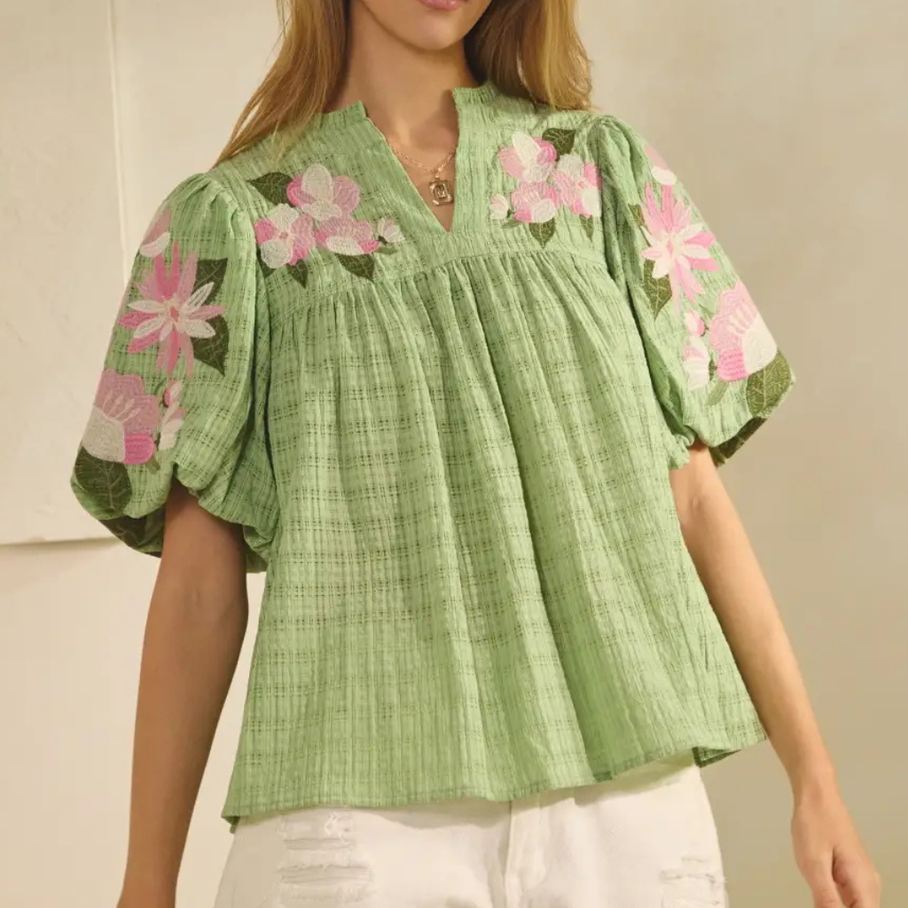 the suzanne embroidered blouse
