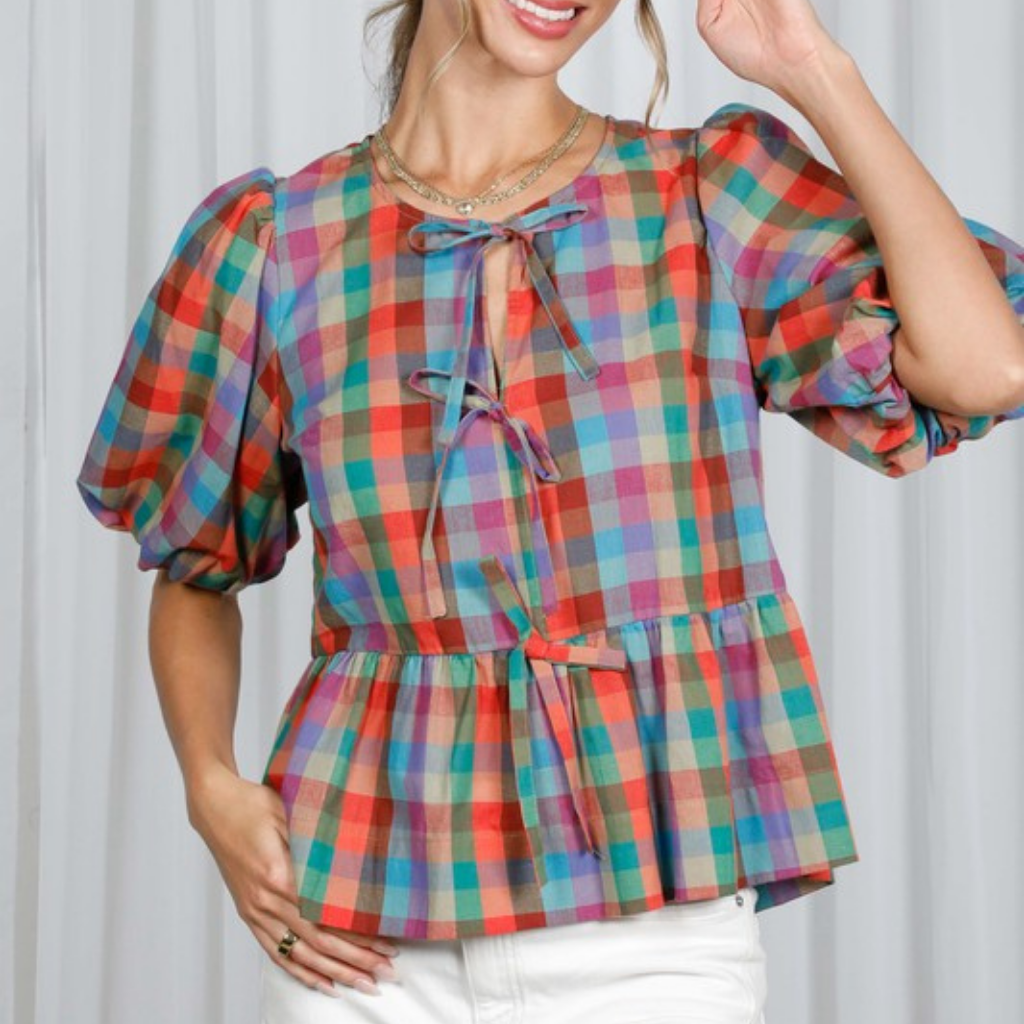 the lottie peplum top