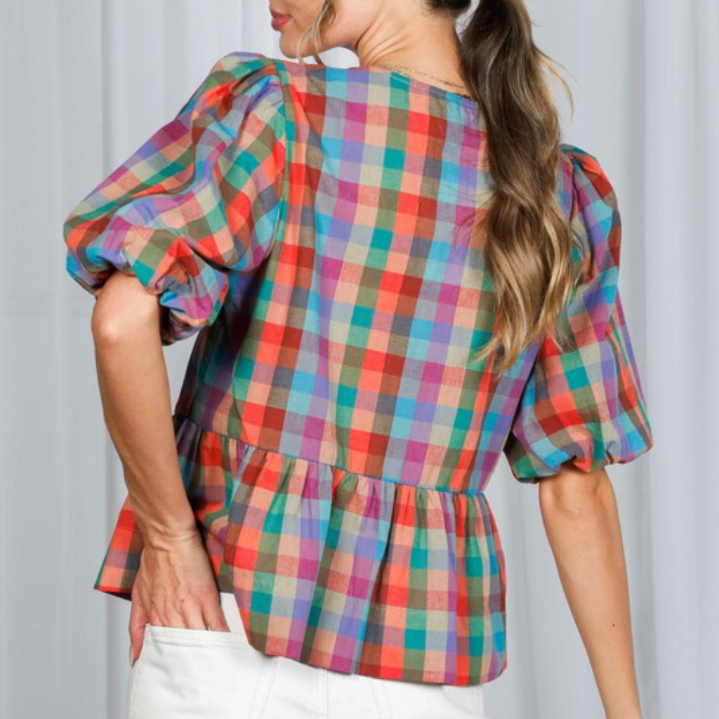 the lottie peplum top