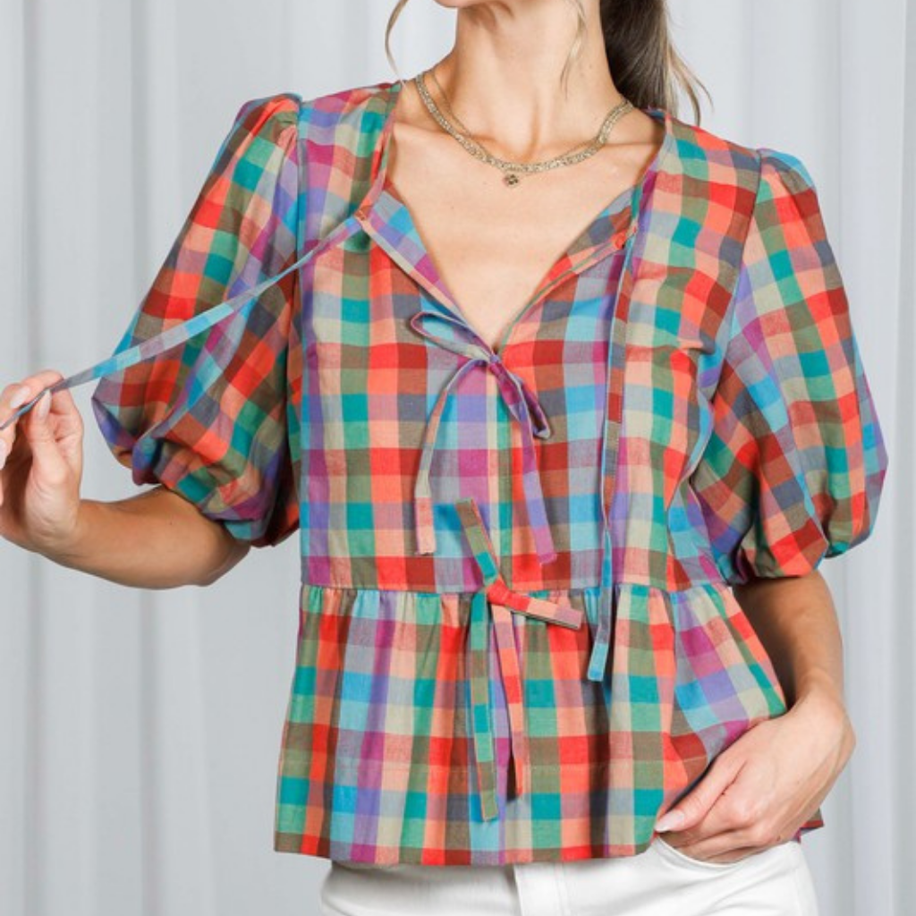 the lottie peplum top