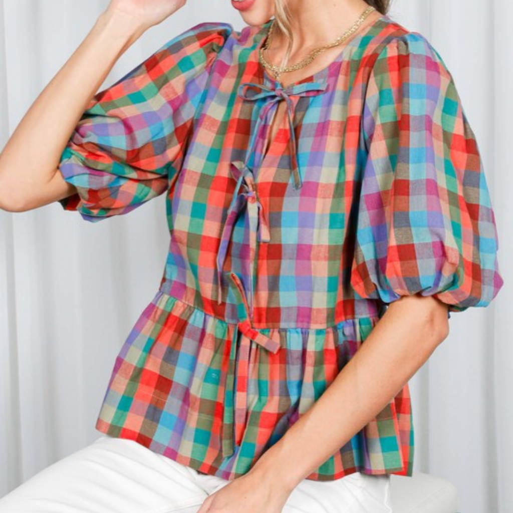 the lottie peplum top