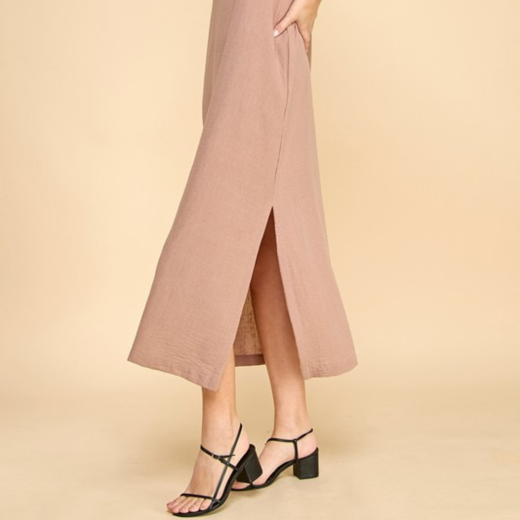 the fran mauve maxi dress