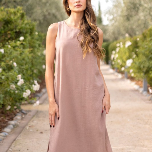 the fran mauve maxi dress