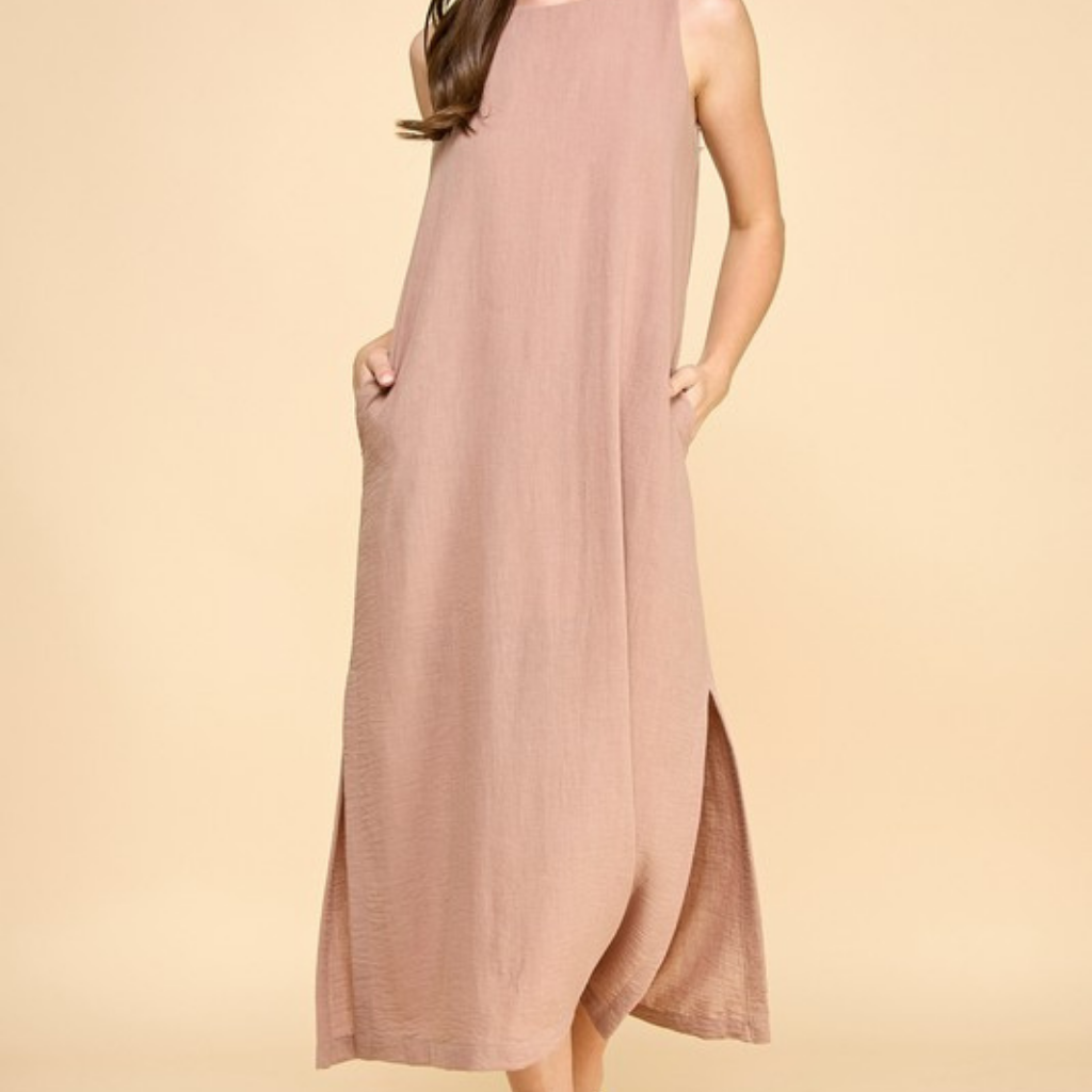 the fran mauve maxi dress
