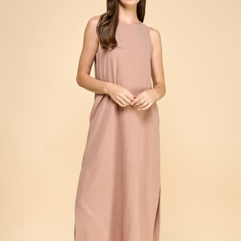 the fran mauve maxi dress