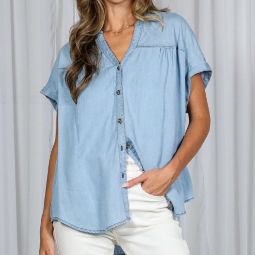 the andrea tencel blouse