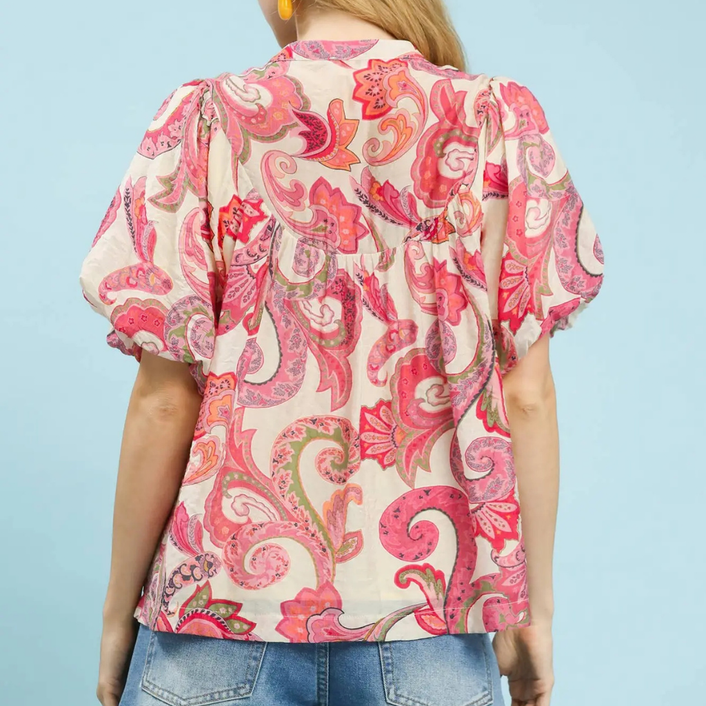 the halle paisley top