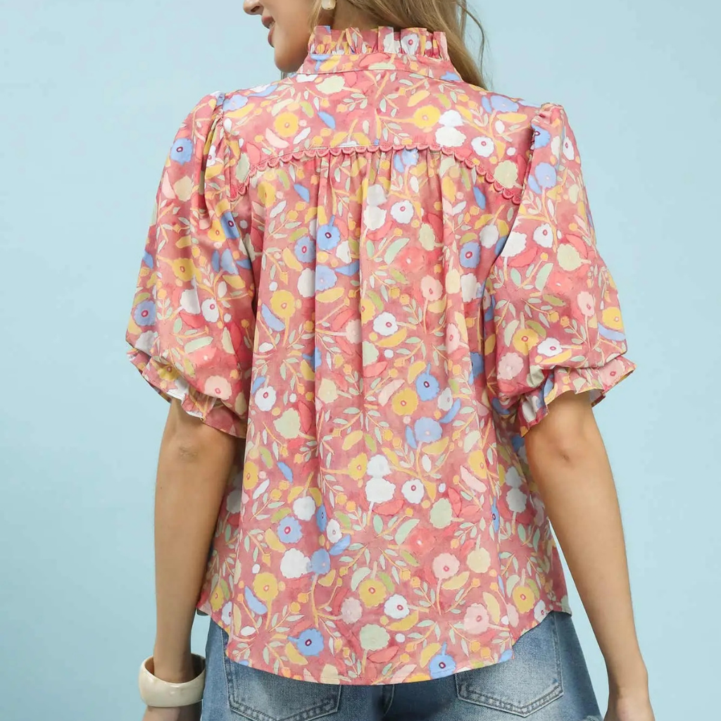 the leigh ann blouse in pink