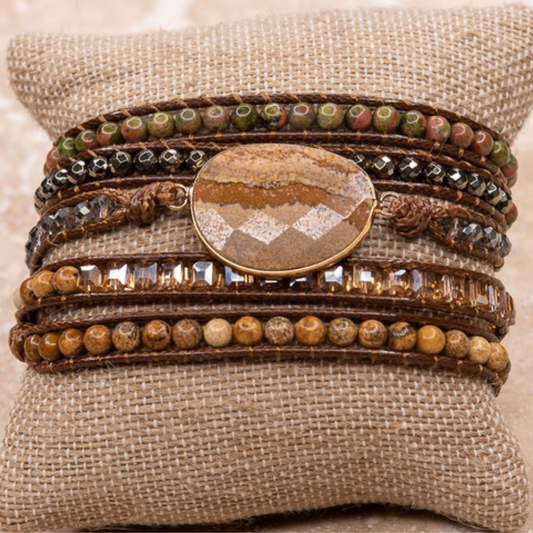 jasper wrap bracelet