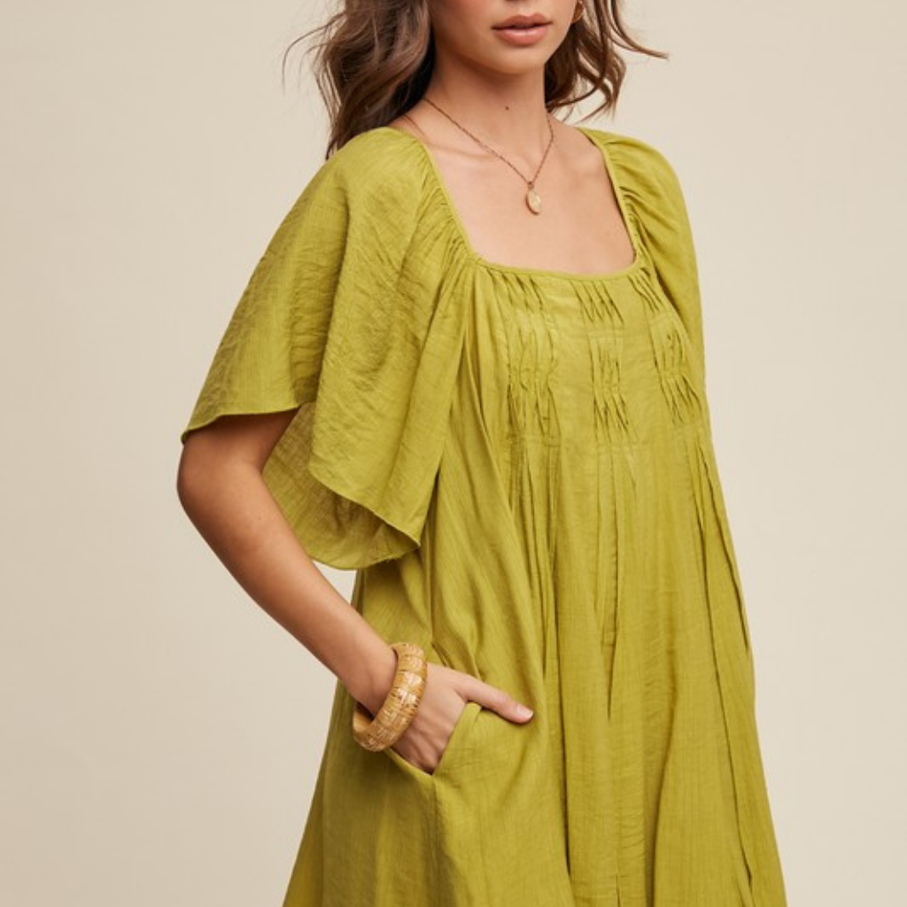 the uma swing dress in kiwi