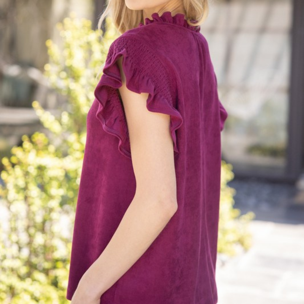 the sophie blouse in wine